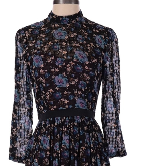 Rebecca Taylor designer silk & cotton floral dress size 8 BRAND NEW WITH TAGS - Picture 3 of 10
